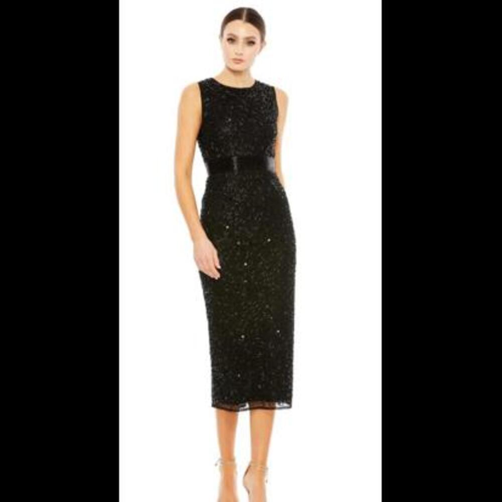 NWT Mac Duggal Geometric A Line Dress MSRP $398, Sz 6